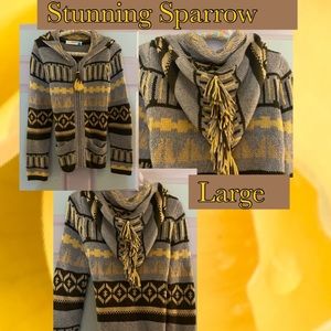 Stunning Rare Anthropologie Sparrow Full zip sweater.